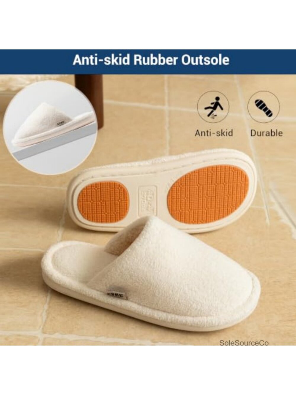 Fuzzy Memory Foam Slippers Plush Slip-On House Shoes - Picture 3 of 6